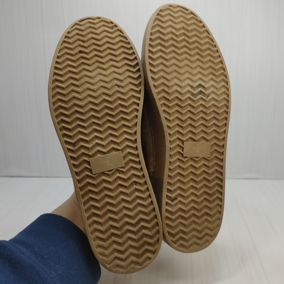 Free‎ People Varsity Golf Slip On Sneaker Leather Calf Hair Animal Print EU 38 - Picture 10 of 11